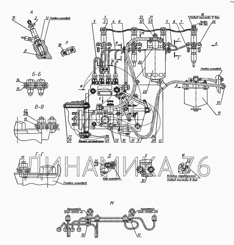 Топливный насос ТНВД Д (МТЗ, 82) 4УТНИ купить в Украине / СКИФ